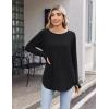 imageZeagoo Womens Tunic Tops to Wear with Leggings Long Sleeve Crew Neck Thumb Hole Shirts Loose Tshirts Fall ClothesBblack