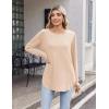 imageZeagoo Womens Tunic Tops to Wear with Leggings Long Sleeve Crew Neck Thumb Hole Shirts Loose Tshirts Fall ClothesBeige