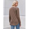 imageZeagoo Womens Tunic Tops to Wear with Leggings Long Sleeve Crew Neck Thumb Hole Shirts Loose Tshirts Fall ClothesBrown