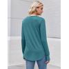 imageZeagoo Womens Tunic Tops to Wear with Leggings Long Sleeve Crew Neck Thumb Hole Shirts Loose Tshirts Fall ClothesGreyblue