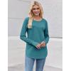 imageZeagoo Womens Tunic Tops to Wear with Leggings Long Sleeve Crew Neck Thumb Hole Shirts Loose Tshirts Fall ClothesGreyblue