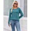 imageZeagoo Womens Tunic Tops to Wear with Leggings Long Sleeve Crew Neck Thumb Hole Shirts Loose Tshirts Fall ClothesGreyblue