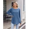 imageZeagoo Womens Tunic Tops to Wear with Leggings Long Sleeve Crew Neck Thumb Hole Shirts Loose Tshirts Fall ClothesNavy Blue