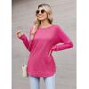 imageZeagoo Womens Tunic Tops to Wear with Leggings Long Sleeve Crew Neck Thumb Hole Shirts Loose Tshirts Fall ClothesRose Red