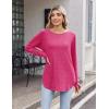 imageZeagoo Womens Tunic Tops to Wear with Leggings Long Sleeve Crew Neck Thumb Hole Shirts Loose Tshirts Fall ClothesRose Red