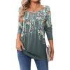 imageZeagoo Long Sleeve Shirts for Women Fall Fashion Dressy Casual Blouses Trendy Pleated Tunic Tops for Leggings 2025Gray Printwf71