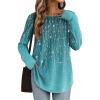 imageZeagoo Womens Tunic Tops to Wear with Leggings Long Sleeve Crew Neck Thumb Hole Shirts Loose Tshirts Fall ClothesXh363