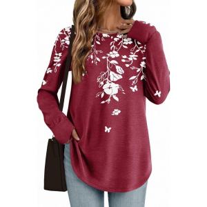 imageZeagoo Womens Tunic Tops to Wear with Leggings Long Sleeve Crew Neck Thumb Hole Shirts Loose Tshirts Fall ClothesSf186