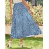 imageZeagoo Womens Midi Summer 2025 Boho Elastic High Waist ALine Flowy Swing Asymmetric Tiered Skirt Dress with Pockets01royal Blue Floral