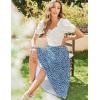 imageZeagoo Womens Midi Summer 2025 Boho Elastic High Waist ALine Flowy Swing Asymmetric Tiered Skirt Dress with Pockets01royal Blue Floral