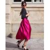 imageZeagoo Womens Satin Skirt Thin High Waist Midi Skirt Flowy Silk Casual Skirts Mermaid HemRose