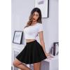 imageZeagoo Womens Skirt Basic Mini Skater Skirt 2025 Fall Skirts Stretchable High Waist ALine Dance SkirtsBlack