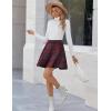 imageZeagoo Womens Skirt Basic Mini Skater Skirt 2025 Fall Skirts Stretchable High Waist ALine Dance SkirtsChristmas Plaid