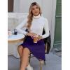 imageZeagoo Womens Skirt Basic Mini Skater Skirt 2025 Fall Skirts Stretchable High Waist ALine Dance SkirtsPurple