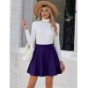 imageZeagoo Womens Skirt Basic Mini Skater Skirt 2025 Fall Skirts Stretchable High Waist ALine Dance SkirtsPurple