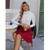 imageZeagoo Womens Skirt Basic Mini Skater Skirt 2025 Fall Skirts Stretchable High Waist ALine Dance SkirtsRed