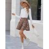 imageZeagoo Womens Skirt Basic Mini Skater Skirt 2025 Fall Skirts Stretchable High Waist ALine Dance SkirtsRed Floral
