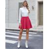 imageZeagoo Womens Skirt Basic Mini Skater Skirt 2025 Fall Skirts Stretchable High Waist ALine Dance SkirtsRose