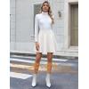 imageZeagoo Womens Skirt Basic Mini Skater Skirt 2025 Fall Skirts Stretchable High Waist ALine Dance SkirtsWhite