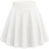 imageZeagoo Womens Skirt Basic Mini Skater Skirt 2025 Fall Skirts Stretchable High Waist ALine Dance SkirtsWhite