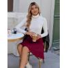 imageZeagoo Womens Skirt Basic Mini Skater Skirt 2025 Fall Skirts Stretchable High Waist ALine Dance SkirtsWine Red