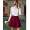 imageZeagoo Womens Skirt Basic Mini Skater Skirt 2025 Fall Skirts Stretchable High Waist ALine Dance SkirtsWine Red