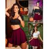 imageZeagoo Womens Skirt Basic Mini Skater Skirt 2025 Fall Skirts Stretchable High Waist ALine Dance SkirtsWine Red