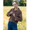 imageZeagoo Flannels for Women Cropped Shacket Jacket Fashion Plaid Button Down Shirt 2025 Fall Coat TopsZgw442