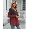 imageZeagoo Long Sleeve Tops for Women Casual V Neck Shirt Loose Fall Basic Tee Dressy Work Blouses 2025Mz838