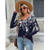 imageZeagoo Long Sleeve Tops for Women Casual V Neck Shirt Loose Fall Basic Tee Dressy Work Blouses 2025Sf103