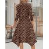 imageZeagoo Midi Women 34 Sleeve Dress Casual Dresses with Pockets 2025 Fall A Line Dress Elegant Formal Modest DressesCoffee