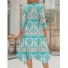 imageZeagoo Midi Women 34 Sleeve Dress Casual Dresses with Pockets 2025 Fall A Line Dress Elegant Formal Modest DressesEthnic Green Apricot