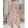 imageZeagoo Midi Women 34 Sleeve Dress Casual Dresses with Pockets 2025 Fall A Line Dress Elegant Formal Modest DressesFloral Apricot