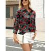 imageZeagoo Satin Blouses for Women Silk Button Down Shirts Long Sleeve Business Casual TopsCrimson Nocturne