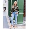 imageZeagoo Satin Blouses for Women Silk Button Down Shirts Long Sleeve Business Casual TopsLeopard