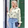 imageZeagoo Satin Blouses for Women Silk Button Down Shirts Long Sleeve Business Casual TopsSilk Bloom Whisper