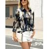 imageZeagoo Satin Blouses for Women Silk Button Down Shirts Long Sleeve Business Casual TopsTie Dye