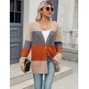 imageZeagoo Womens 2025 Long Sleeve Chunky Cable Knit Fall Cardigans Sweaters Button Down Open Front Outerwear with PocketsColorblock 965