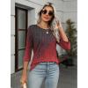 imageZeagoo Womens Casual 34 Sleeve TShirts Round Neck Cute Tunic Tops Basic Tees Blouses Business Work Tee TopBlack Redmz838