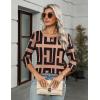 imageZeagoo Womens Casual 34 Sleeve TShirts Round Neck Cute Tunic Tops Basic Tees Blouses Business Work Tee TopBohemiajh308