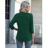 imageZeagoo Womens Casual 34 Sleeve TShirts Round Neck Cute Tunic Tops Basic Tees Blouses Business Work Tee TopGreen Christmassd484