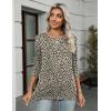 imageZeagoo Womens Casual 34 Sleeve TShirts Round Neck Cute Tunic Tops Basic Tees Blouses Business Work Tee TopLeopard Printan20