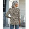 imageZeagoo Womens Casual 34 Sleeve TShirts Round Neck Cute Tunic Tops Basic Tees Blouses Business Work Tee TopLeopard Printan20