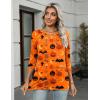 imageZeagoo Womens Casual 34 Sleeve TShirts Round Neck Cute Tunic Tops Basic Tees Blouses Business Work Tee TopOrange Cucurbitws85