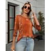 imageZeagoo Womens Casual 34 Sleeve TShirts Round Neck Cute Tunic Tops Basic Tees Blouses Business Work Tee TopOrangemz867