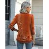 imageZeagoo Womens Casual 34 Sleeve TShirts Round Neck Cute Tunic Tops Basic Tees Blouses Business Work Tee TopOrangemz867