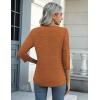 imageZeagoo Womens Casual 34 Sleeve TShirts Round Neck Cute Tunic Tops Basic Tees Blouses Business Work Tee TopPumpkinws86