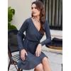 imageZeagoo Womens Glitter Dress Wrap V Neck Long Sleeve Swing Club Cocktail Party Dresses Sequin Sparkle Dress Christmas DressNavy Blue