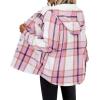 imageZeagoo Womens Plaid Shacket Jacket Long Sleeve Fleece Hooded Jackets Fall Winter Warm Coat S2XLPink Plaid
