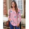imageZeagoo Womens Puff Long Sleeve Shirts Pleated V Neck Fall Tunic Tops Blouse Dressy Casual Loose Summer TShirtsWf53